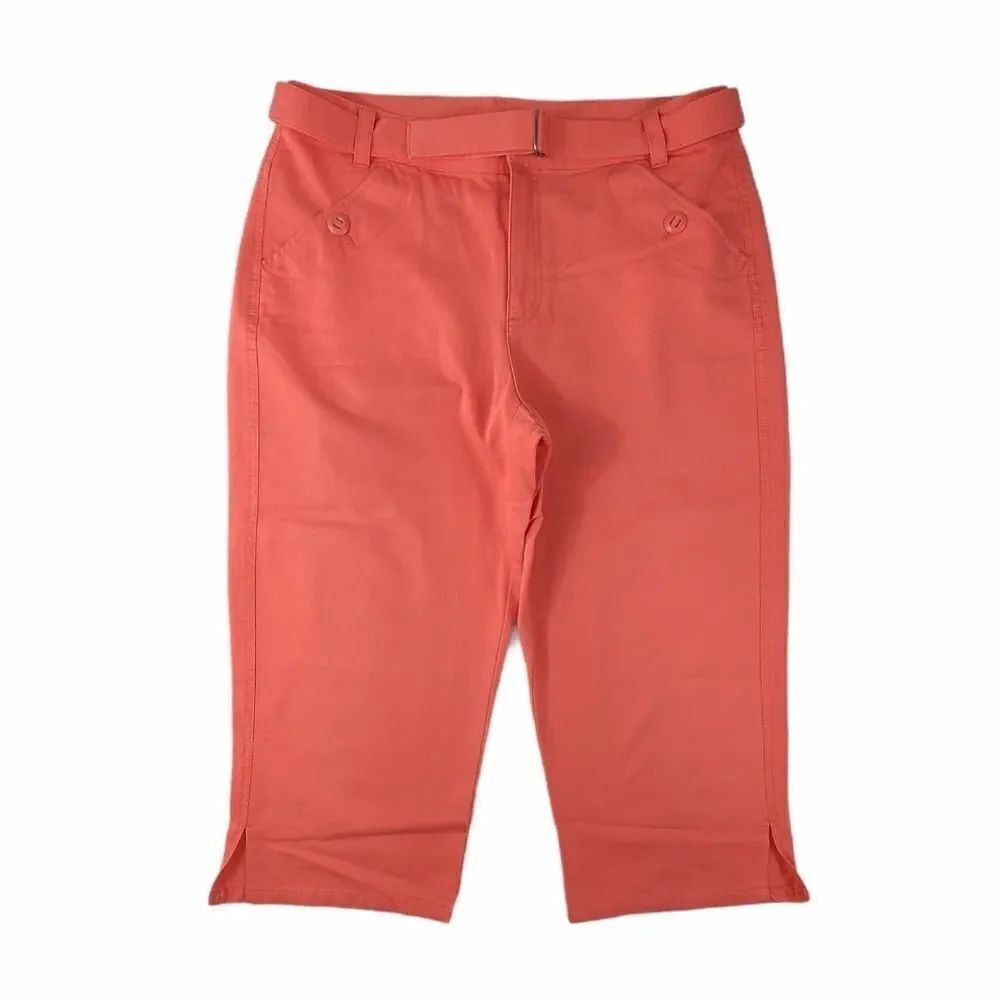 Liz Claiborne Coral Women Belted Capris